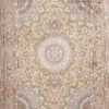 fine silk and gold thread vintage tabriz persian rug 51054 Nazmiyal