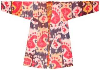 vintage kaitag silk caucasian coat textile 49237 Nazmiyal