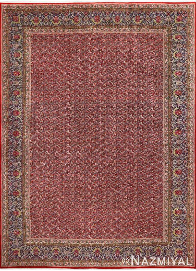 Fine Kork Wool Vintage Persian Red Tabriz Area Rug #51041 by Nazmiyal Antique Rugs