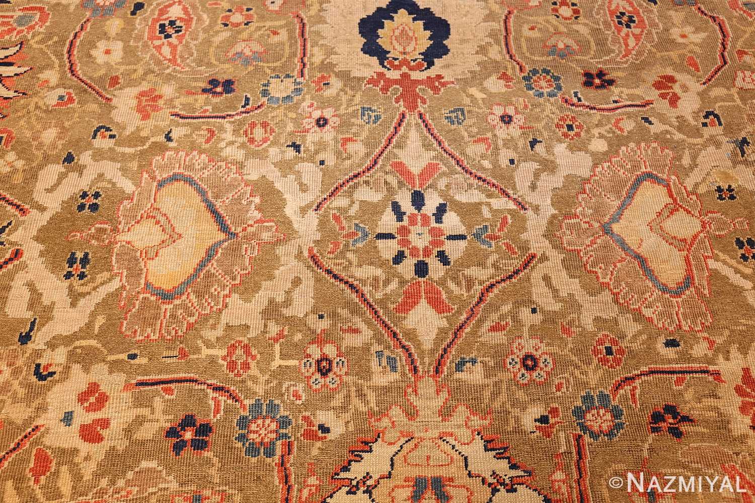 large antique zigler sultanabad persian rug 49002 detailed Nazmiyal