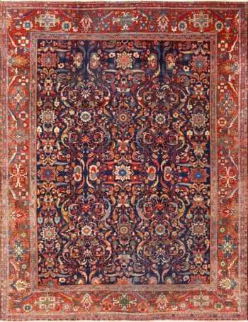 antique navy sultanabad persian rug 51096 Nazmiyal