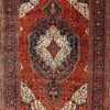 antique red background sarouk farahan persian rug 51095 Nazmiyal