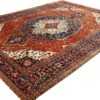 antique red background sarouk farahan persian rug 51095 side Nazmiyal