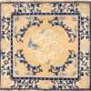 square satter size golden antique chinese rug 49274 Nazmiyal