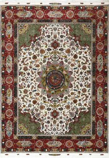 vintage animal motif tabriz persian rug 51107 Nazmiyal