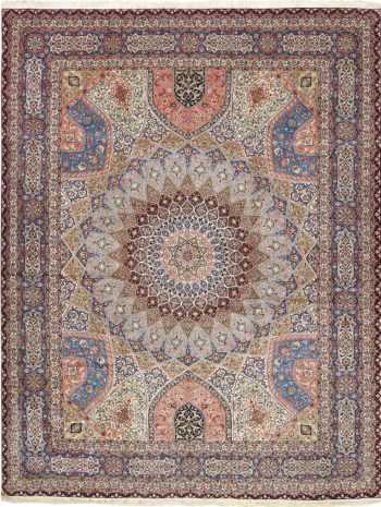 vintage gonbad design tabriz persian rug 51083 Nazmiyal
