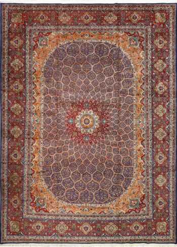 vintage gonbad design tabriz persian rug 51088 Nazmiyal