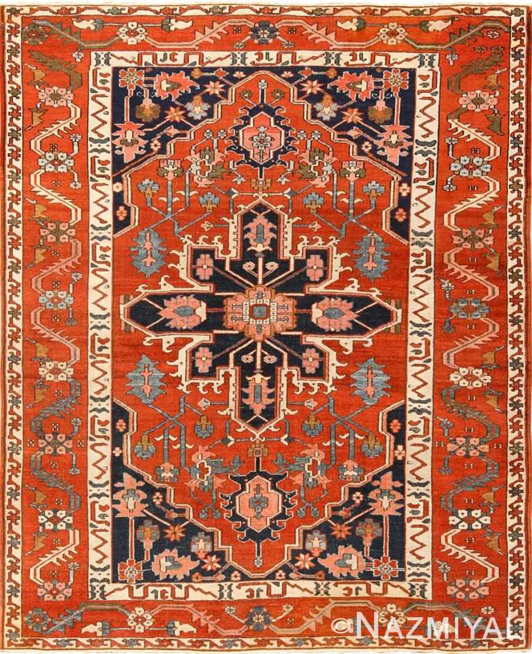antique serapi persian rug 49273 Nazmiyal