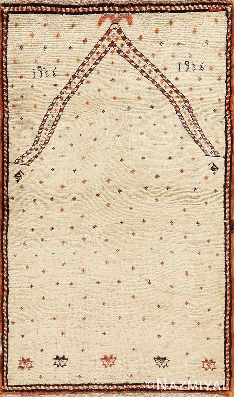 antique tribal persian gabbeh rug 49102 Nazmiyal