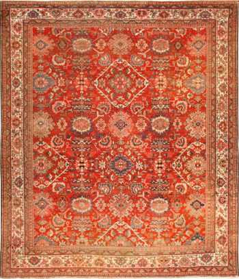 antique red sultanabad persian rug 49337 Nazmiyal
