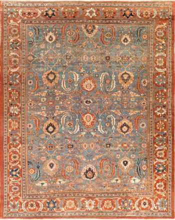 large blue background sultanabad persian rug 49300 Nazmiyal
