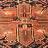 large red background antique serapi persian rug 49325 center Nazmiyal