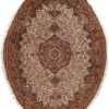oval animal motif vintage tabriz persian rug 51120 Nazmiyal