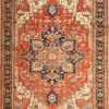red background antique serapi persian rug 49358 Nazmiyal