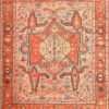 roomsize antique serapi persian rug 49326 Nazmiyal