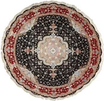 round black vintage tabriz persian rug 51136 Nazmiyal