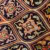 round silk vintage tabriz persian rug 51137 closeup Nazmiyal