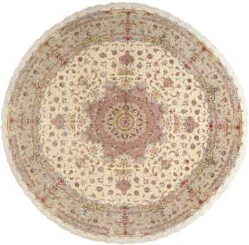 round vintage tabriz persian rug 51123 Nazmiyal
