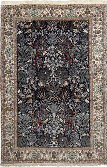 tree of life design vintage nain persian rug 51156 Nazmiyal