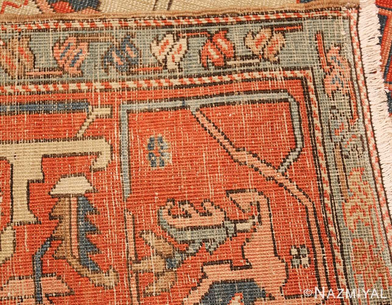 antique ivory background serapi persian rug 49352 weave Nazmiyal