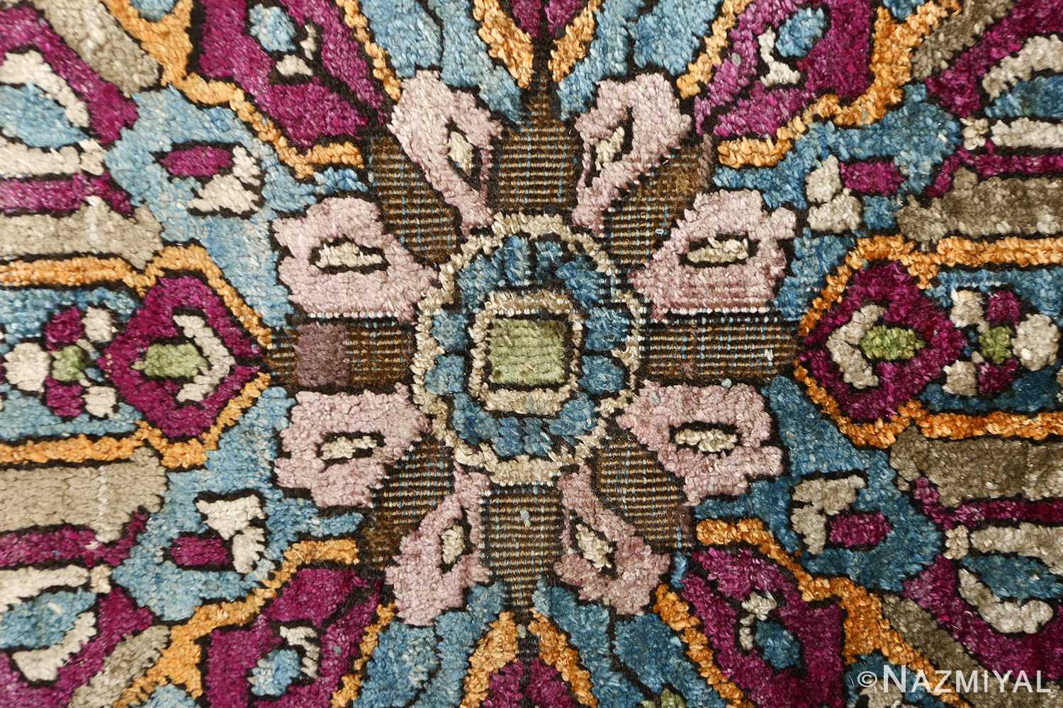 antique silk mohtasham kashan persian rug 51168 middle Nazmiyal
