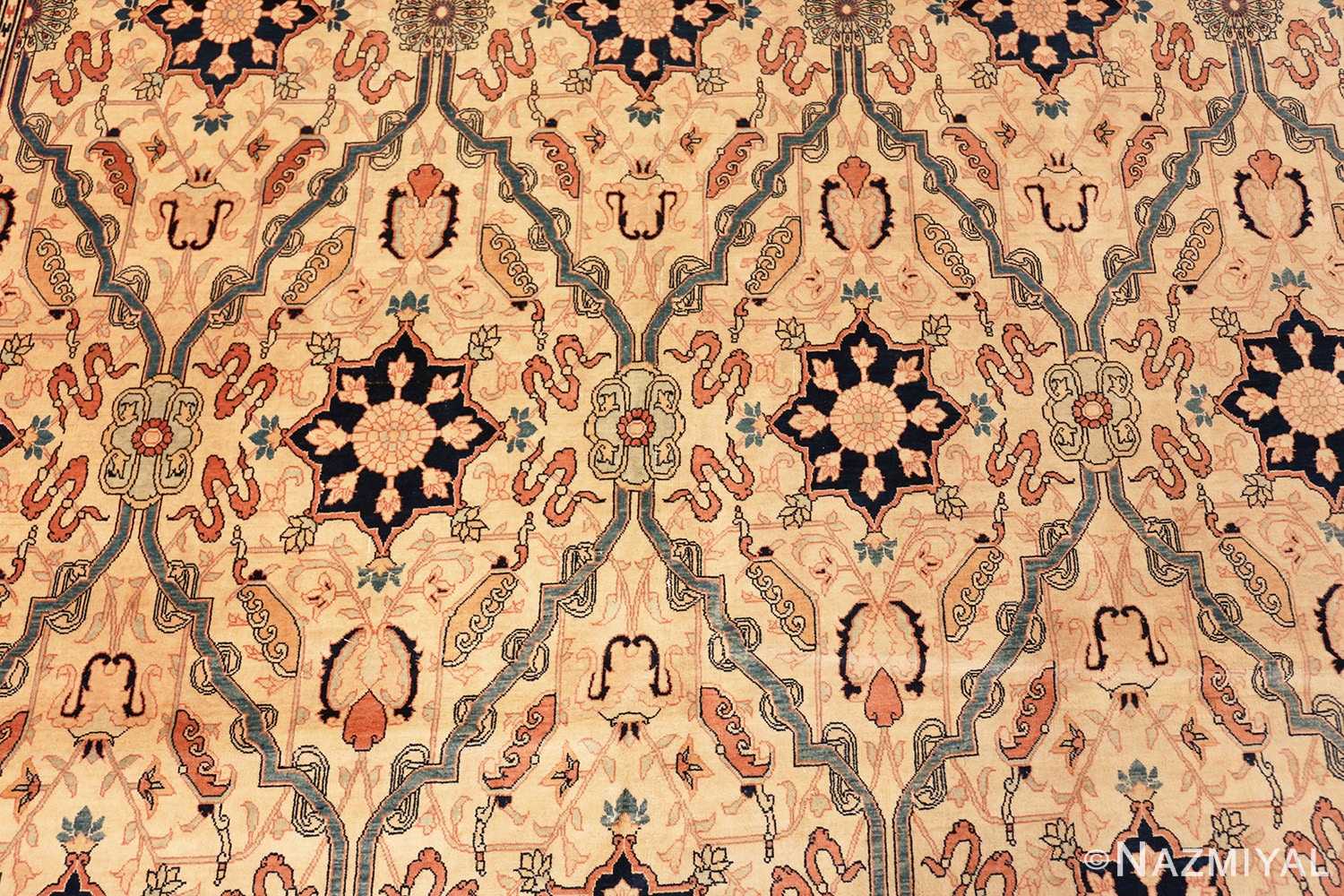 Detail Oversized Antique Tabriz Persian rug 49297 by Nazmiyal