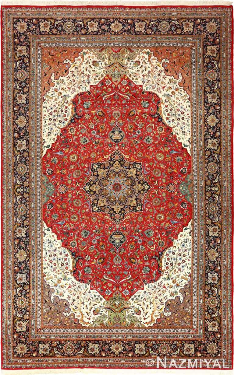 large animal motif vintage tabriz persian rug 51122 Nazmiyal