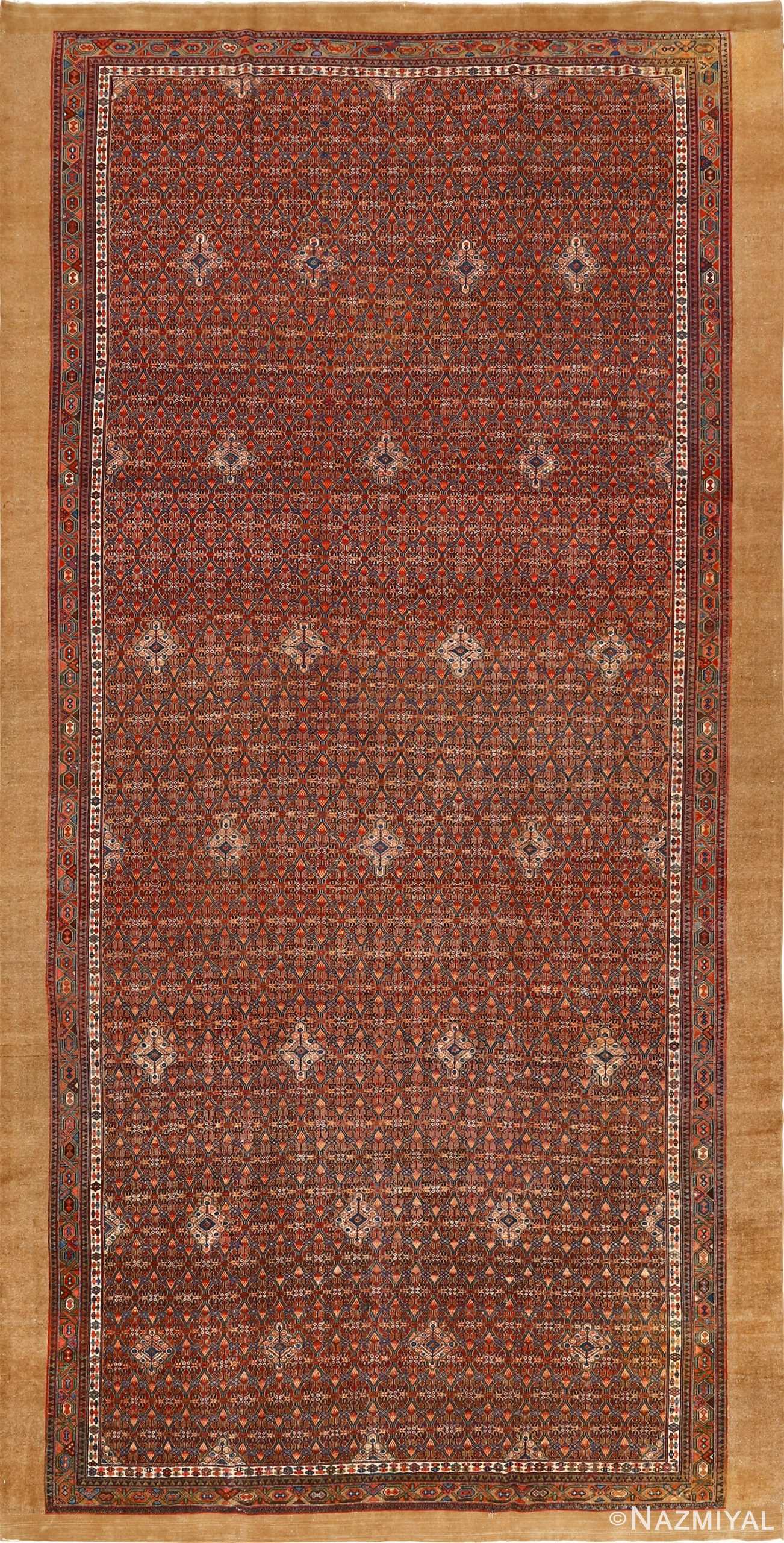 large antique serab persian rug 51118 Nazmiyal