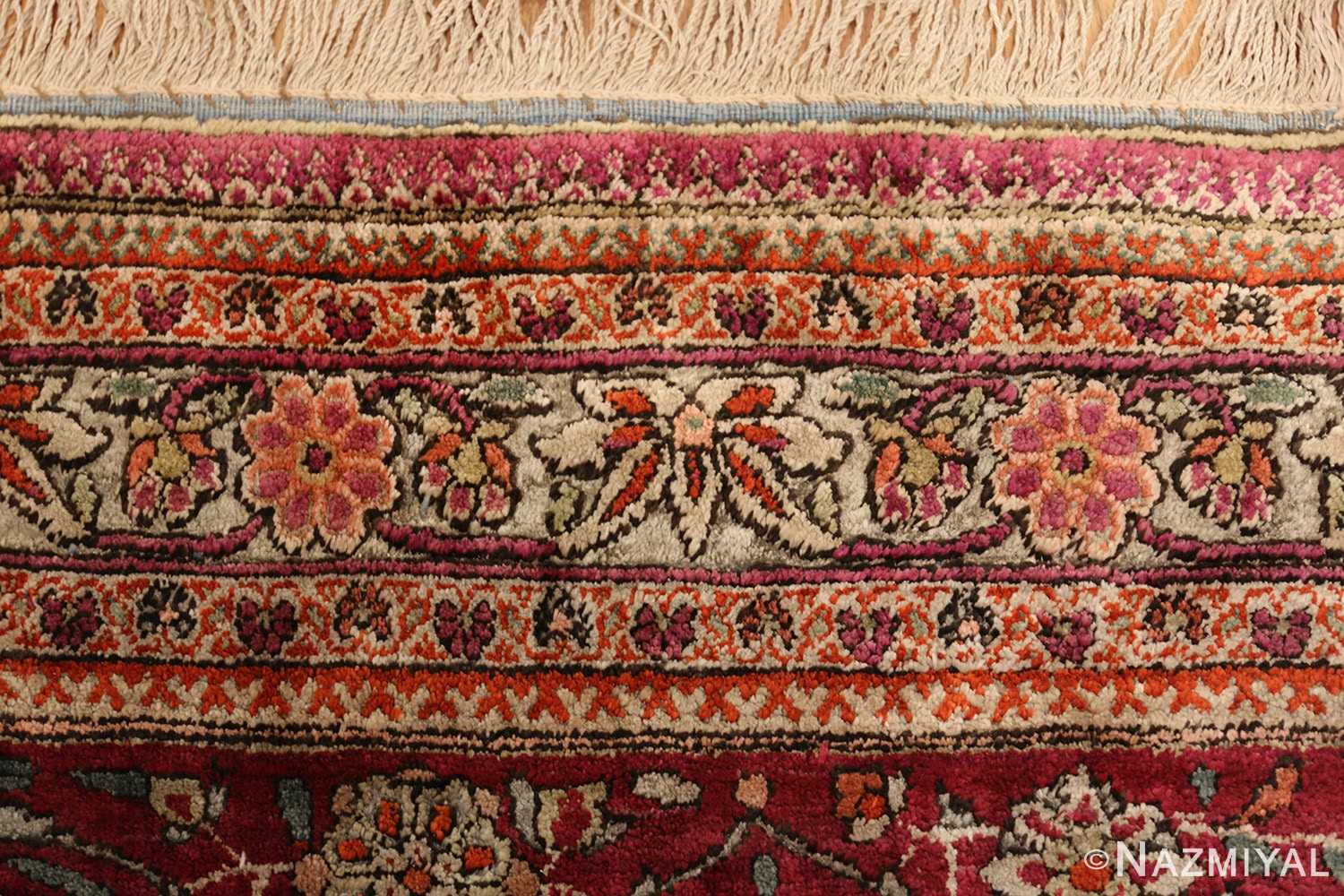 Beautiful Silk Mohtasham Kashan Persian Rug 49329 by Nazmiyal