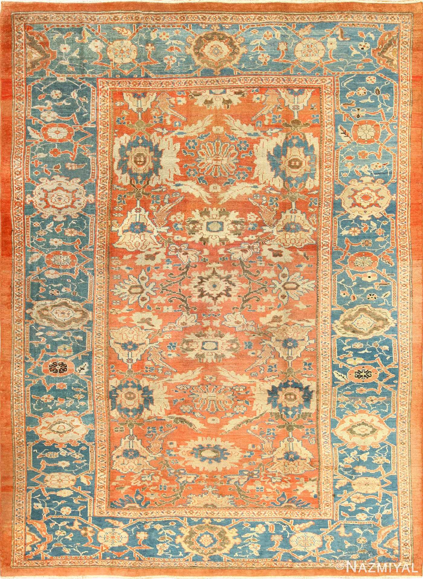 roomsize antique sultanabad persian rug 49361 Nazmiyal