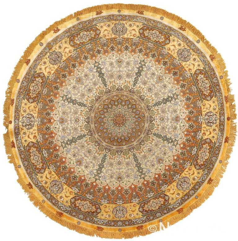 round shahsavarpour design tabriz persian rug 51129 Nazmiyal