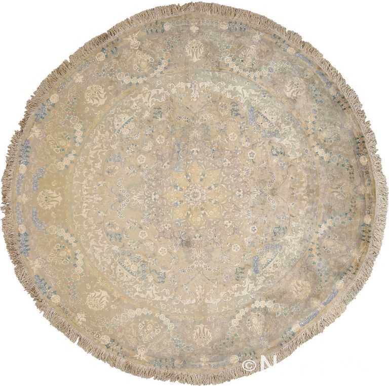 round vintage tabriz persian rug 51132 Nazmiyal