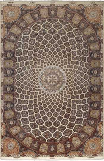 large geometric vintage tabriz persian rug 51119 Nazmiyal