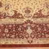 modern yellow background silk qum persian rug 49398 border Nazmiyal