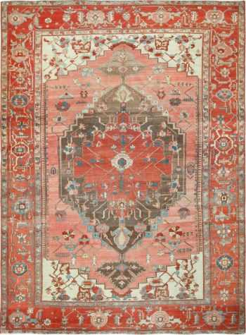 room size antique serapi persian rug 49391 Nazmiyal