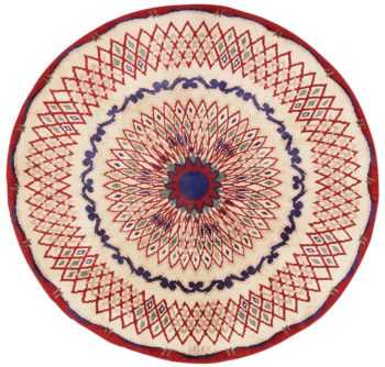 round antique art deco french rug by leleu 49382 Nazmiyal