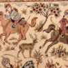 small modern silk persian hunting scene qum rug 49412 princes Nazmiyal