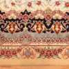 small scatter size modern ivory persian silk qum rug 49406 border Nazmiyal