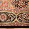 small scatter size modern silk persian qum rug 49409 border Nazmiyal