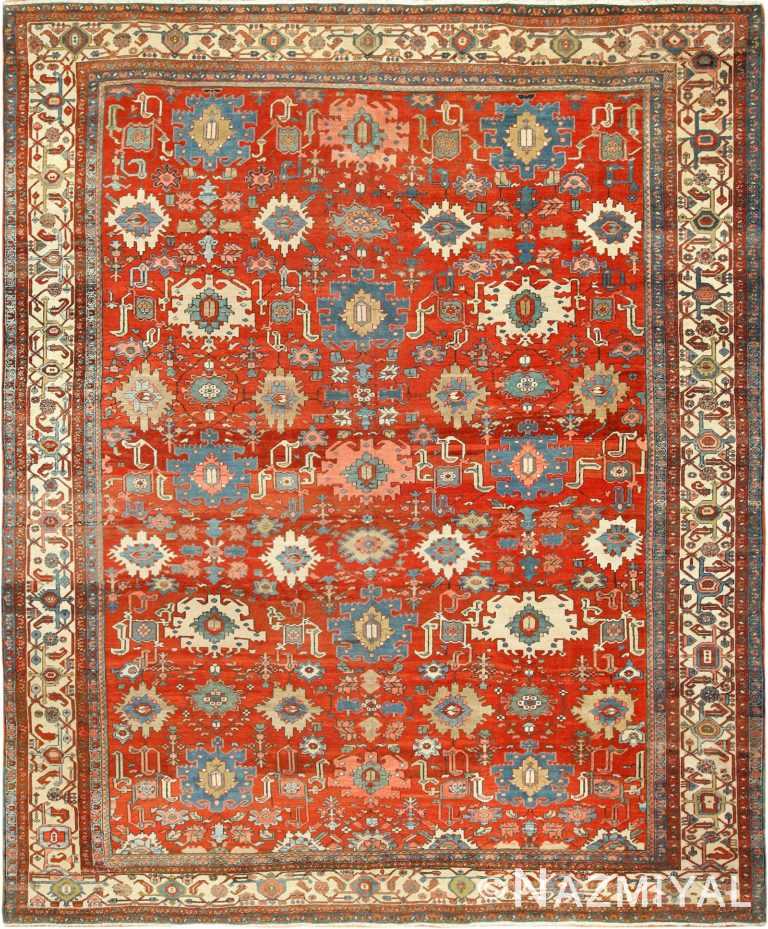 antique red bakshaish persian rug 49393 Nazmiyal