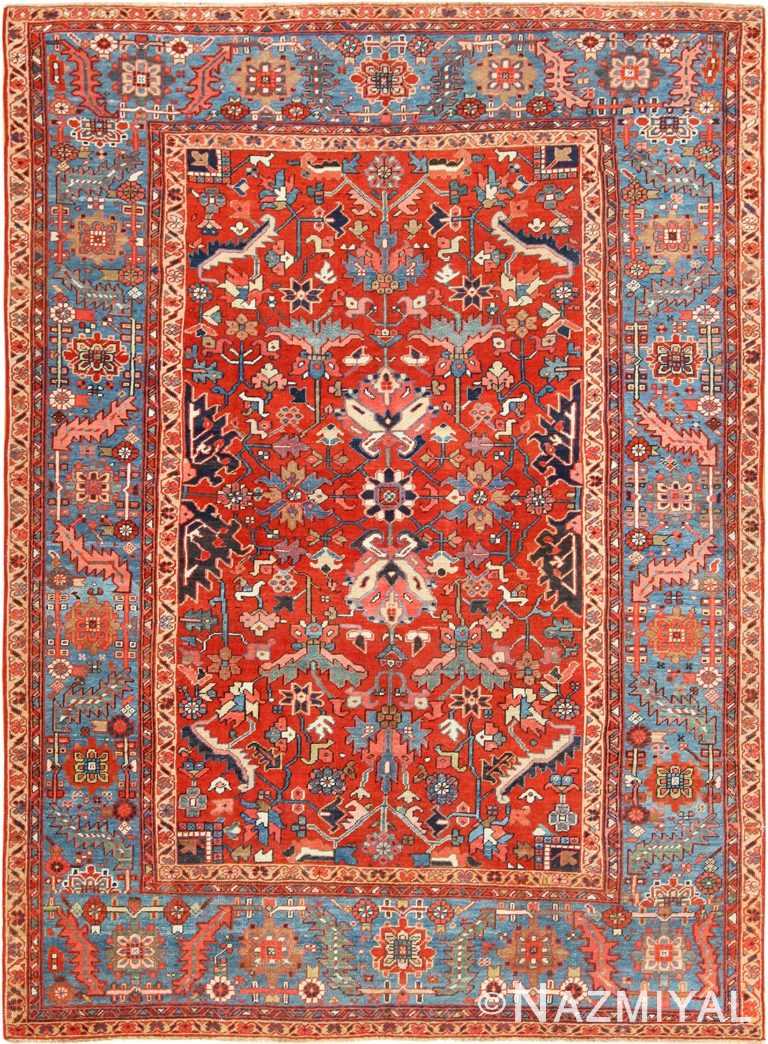 red antique heriz persian rug 49395 Nazmiyal