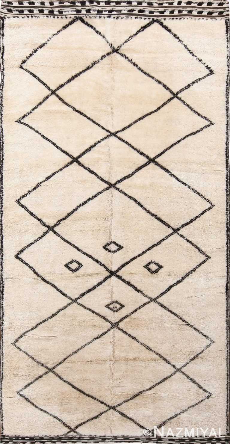 ivory vintage moroccan rug 49456 Nazmiyal