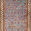 large blue antique agra indian rug 49048 Nazmiyal