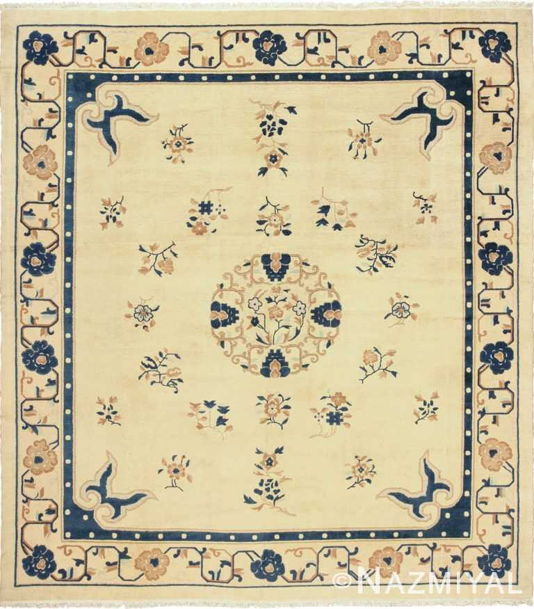 antique cream background chinese rug 49480 Nazmiyal