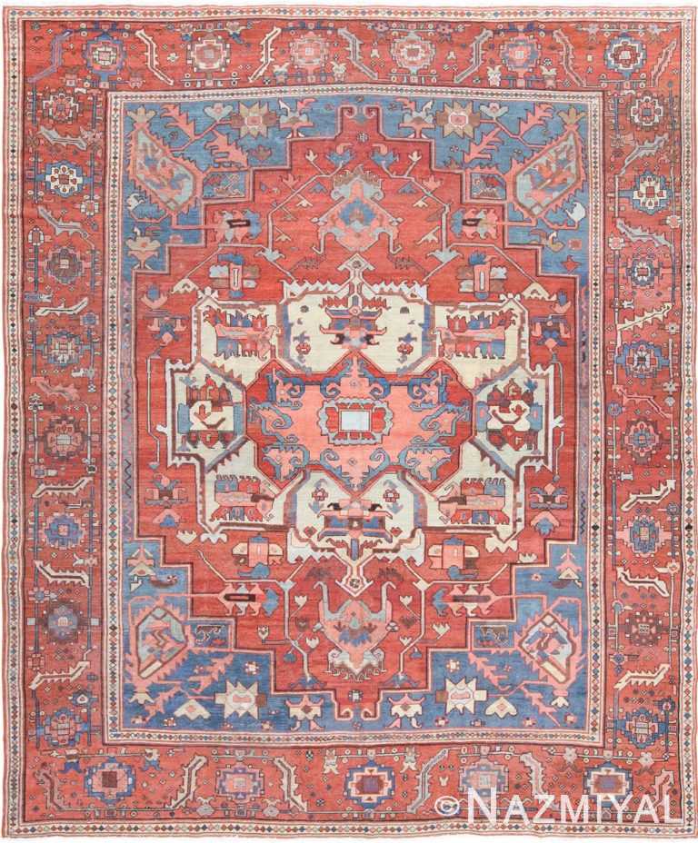 Antique Persian Serapi Rug 48240 Nazmiyal
