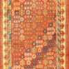small antique red background khotan rug 49033 Nazmiyal