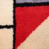vintage modernist mondrian design scandinavian rug 49524 red Nazmiyal