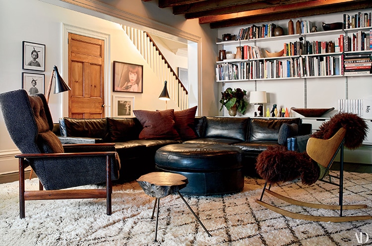 Industrial Chic Interior Design with Vintage Moroccan Rugs Leather