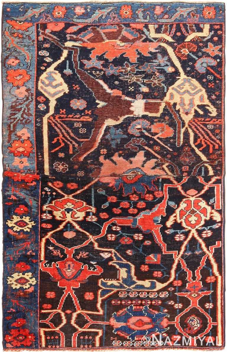 Small Collectible Antique Persian Bidjar Sampler Rug 49510 by nazmiyal