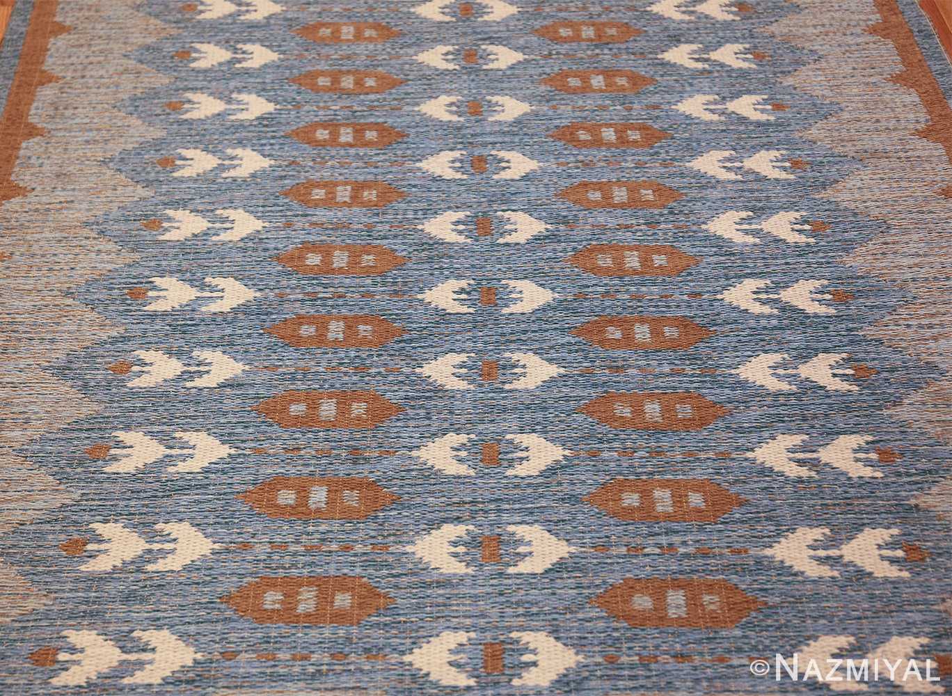double sided vintage scandinavian rug 49567 field Nazmiyal